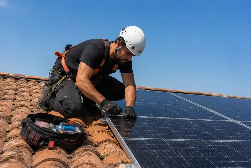 Maintenance et monitoring de panneaux solaires à Fayssac